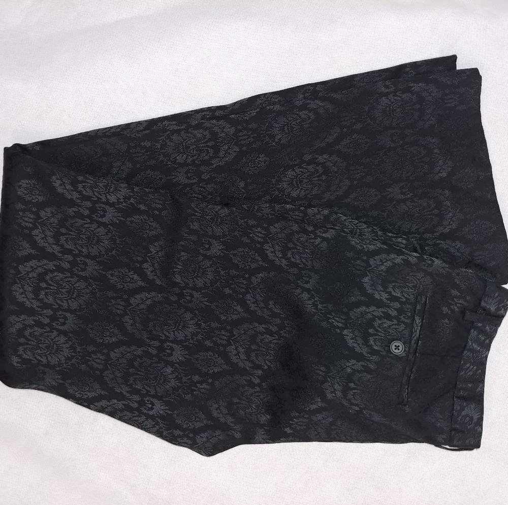 The Limited Drew Fit Black Jacquard Pants Sz 8